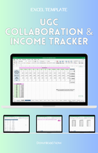 Load image into Gallery viewer, EXCEL UGC Collaboration &amp; Income Tracker Template
