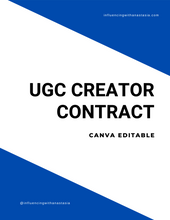 Load image into Gallery viewer, UGC Creator Contract Template (Canva Editable)
