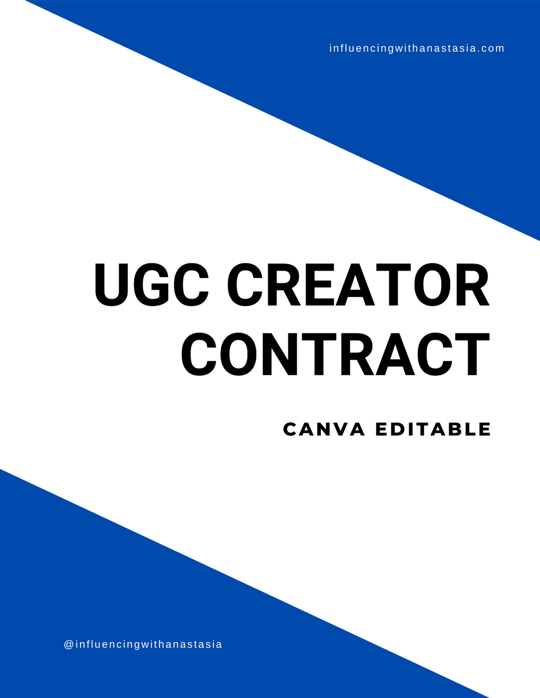 UGC Creator Contract Template (Canva Editable)