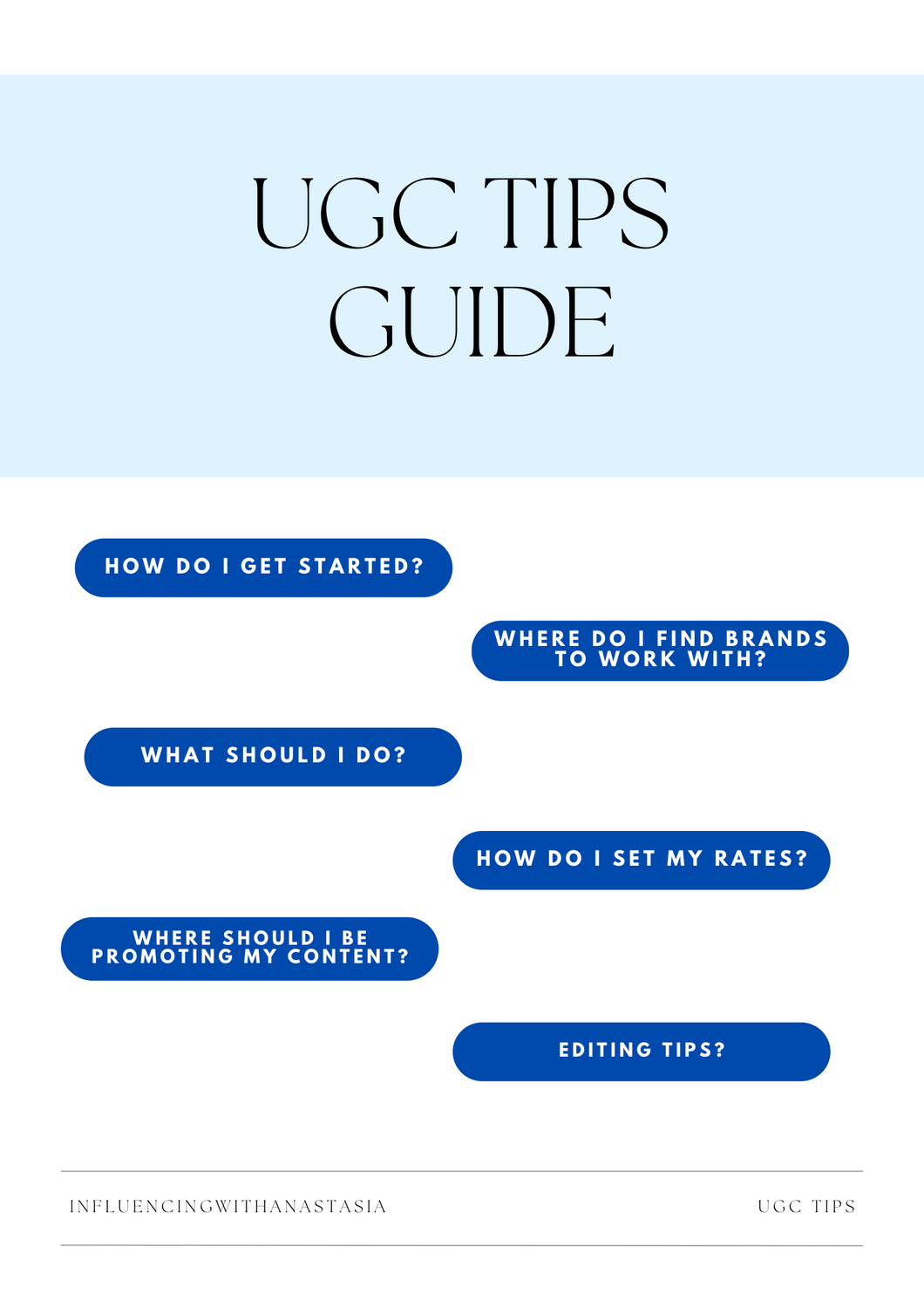 FREE UGC Tips Guide (30 tips)